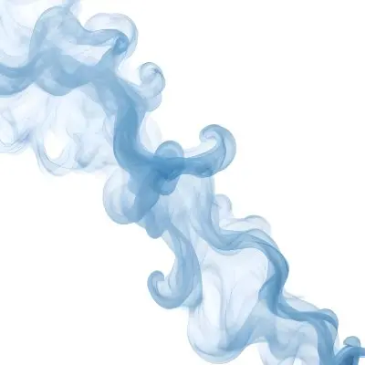 Wispy Blue Smoke Against A White Background 7 Aa85