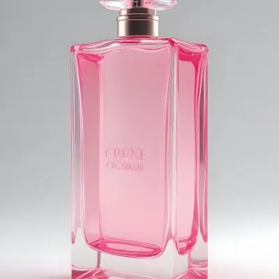 3d Model A Perfume Bottle With A Rectangular Shape And A Pink Liquid Inside On A White Background Figure Octane Render Volumetric Highly Detailed Videogame Aesthetic 36 719a