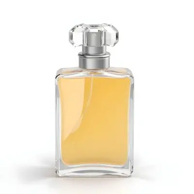 3d Model A Perfume Bottle With A Transparent Glass Body Filled With Clear Liquid A Silver Neck And A Clear Crystal Cap White Background Figure Octane Render Volumetric Highly Detailed Videogame Aesthetic 31 028c