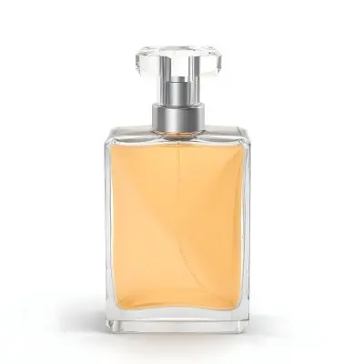 3d Model A Perfume Bottle With A Transparent Glass Body Filled With Clear Liquid A Silver Neck And A Clear Crystal Cap White Background Figure Octane Render Volumetric Highly Detailed Videogame Aesthetic 35 8b5d