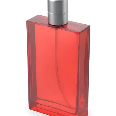 3d Model A Red Perfume Bottle With A Red Cap On A Red Background The Bottle Is Rectangular And Transparent The Liquid Inside Is Red Figure Octane Render Volumetric Highly Detailed Videogame Aesthetic 39 4bc8