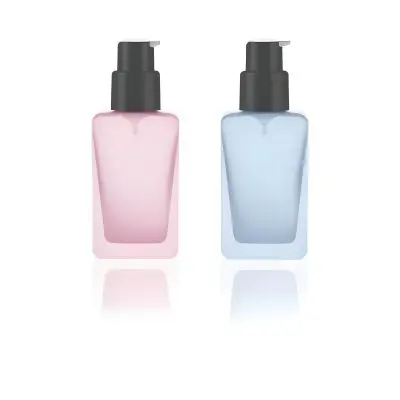 3d Model Two Square Bottles With A White Dispenser One Bottle Is Pink And The Other Is Blue The Background Is Blue Figure Octane Render Volumetric Highly Detailed Videogame Aesthetic 21 Bc7a