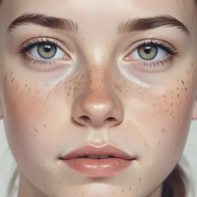 A 16 Year Old White Girl With Freckles And Light Brown Hair Looking At The Camera In A White Background 2 940d
