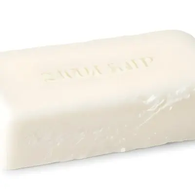 A Bar Of White Soap With A Slightly Rough Texture Casting A Soft Shadow On A Plain White Background 13 9b85