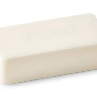A Bar Of White Soap With A Slightly Rough Texture Casting A Soft Shadow On A Plain White Background 15 F90e