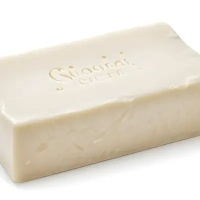 A Bar Of White Soap With A Slightly Rough Texture Casting A Soft Shadow On A Plain White Background 6 3a6e