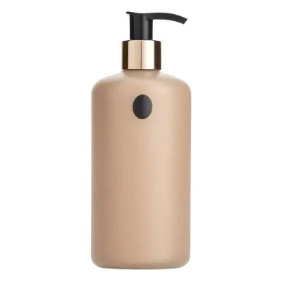 A Beige Bottle With A Black Pump Dispenser Likely Containing A Cosmetic Or Personal Care Product 13 39a1