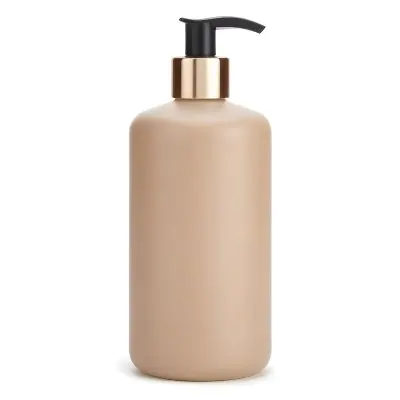 A Beige Bottle With A Black Pump Dispenser Likely Containing A Cosmetic Or Personal Care Product 5 4264