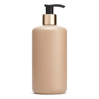 A Beige Bottle With A Black Pump Dispenser Likely Containing A Cosmetic Or Personal Care Product 9 1b3c