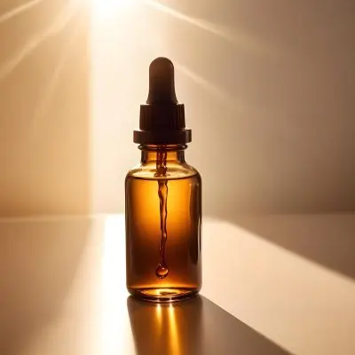 A Brown Glass Bottle With A Dropper Containing A Liquid Substance In A Brightly Lit Room With Sunlight Streaming In 22