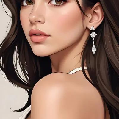 A Caucasian Woman 21 Years Old Light Skin Brown Hair Light Brown Eyes Light Lips Looking At The Camera In A White Background 15 21db