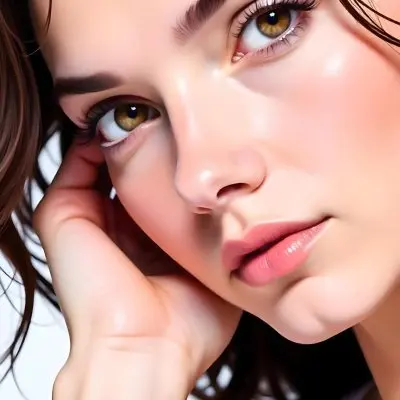 A Caucasian Woman 21 Years Old Light Skin Brown Hair Light Brown Eyes Light Lips Looking At The Camera In A White Background 40 C8d5