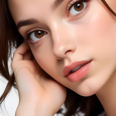 A Caucasian Woman 21 Years Old Light Skin Brown Hair Light Brown Eyes Light Lips Looking At The Camera In A White Background 6 6492