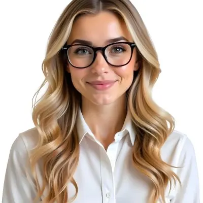 A Caucasian Woman 23 Years Old Blonde Wavy Hair Wearing Black Glasses And A Black Shirt Isolated On Black Background 12 5b11