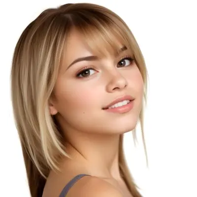 A Caucasian Woman 23 Years Old Light Skin Brown And Blonde Hair White Background 22 Af74