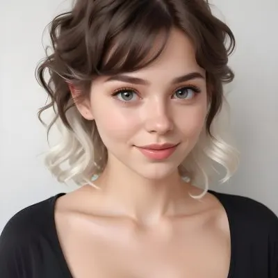 A Caucasian Woman 25 Years Old With Wavy White Wavy Hair Light Skin Wearing A White Shirt In Front Of A White Wall 16 2137