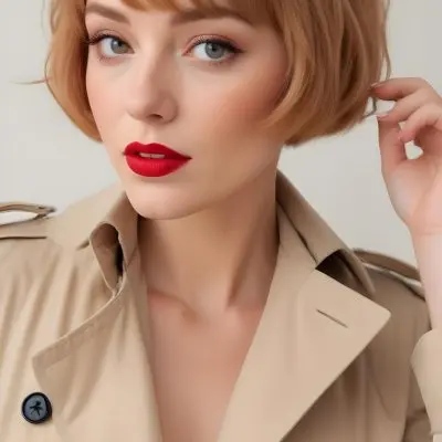 A Caucasian Woman 28 Years Old With Blonde Hair And Fair Skin Wearing A White Shirt In A Beauty Salon 81 E3df