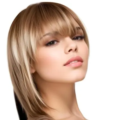 A Caucasian Woman Light Skin 25 Years Old Brown And Blonde Hair In A White Background 1 B374