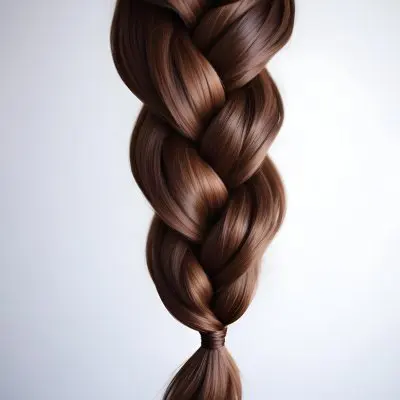 A Close Up Image Of A Braided Hairstyle With Long Dark Brown Hair Set Against A Bright Sunny Background 3 9dce