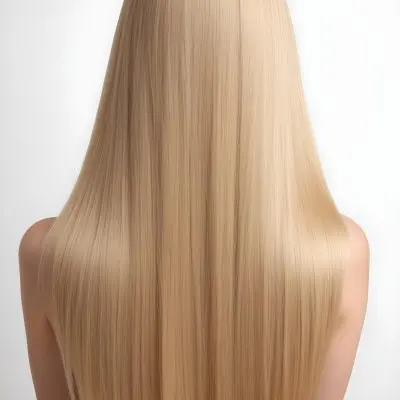 A Close Up Image Of Long Straight Blonde Hair 2