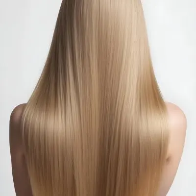 A Close Up Image Of Long Straight Blonde Hair 7