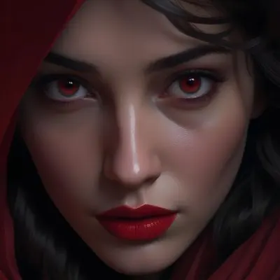 A Close Up Of A Woman S Face With Red Lips And A Red Scarf Or Fabric Draped Over Her Face Creating A Dramatic Effect Against A Dark Background 7 0ffd