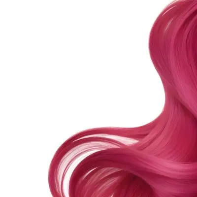 A Close Up Of Long Vibrant Pink Hair Flowing Against A White Background 1 4809