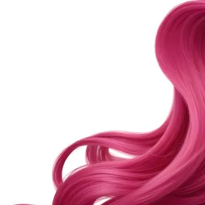 A Close Up Of Long Vibrant Pink Hair Flowing Against A White Background 2 F2de