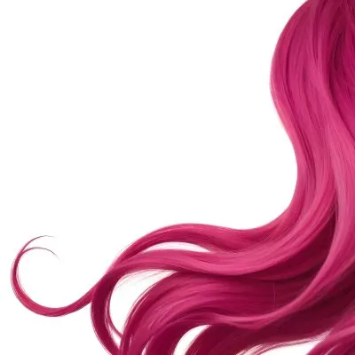A Close Up Of Long Vibrant Pink Hair Flowing Against A White Background 3 Ecbb