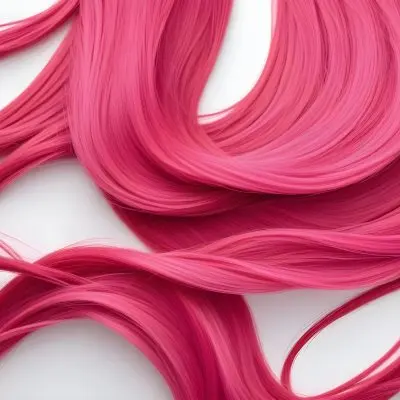 A Close Up Of Long Vibrant Pink Hair Flowing Against A White Background 4 Dec7
