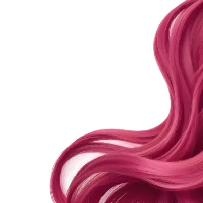 A Close Up Of Long Vibrant Pink Hair Flowing Against A White Background 5 F10d