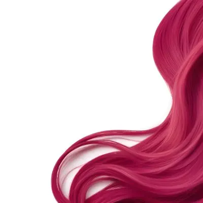 A Close Up Of Long Vibrant Pink Hair Flowing Against A White Background 6 Dc9b