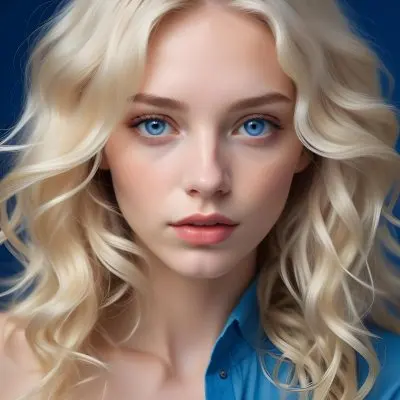 A Close Up Portrait Of A Young Caucasian Woman With Long Wavy Platinum Blonde Hair Covering Most Of Her Face She Has Striking Blue Eyes And Full Lips And Appears To Be Wearing Natural Makeup 14 Fec5