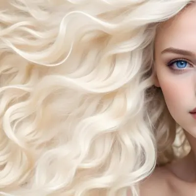 A Close Up Portrait Of A Young Caucasian Woman With Long Wavy Platinum Blonde Hair Covering Most Of Her Face She Has Striking Blue Eyes And Full Lips And Appears To Be Wearing Natural Makeup 5 Ca4e