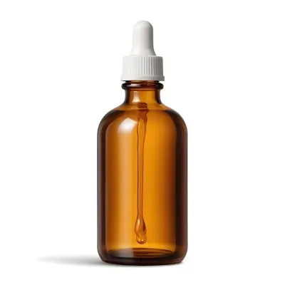 A Glass Bottle With A Dropper Cap Filled With An Amber Colored Liquid 5