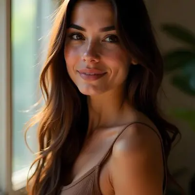 A Hispanic Woman 28 Years Old With Long Brown Hair Looking At The Camera In A Bright Environment 7 A1ea