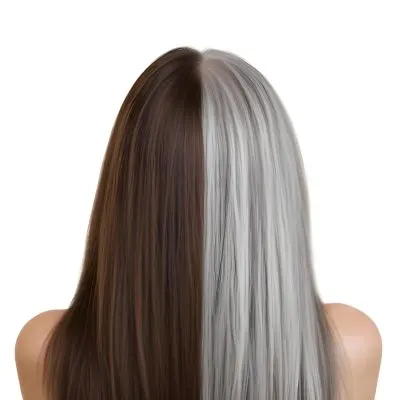 A Middle Aged Caucasian Woman With Long Straight Brown And Gray Hair 30 F721