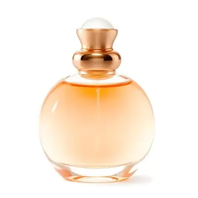 A Perfume Bottle With A Round Body And A Spherical Cap Filled With A Light Orange Liquid On A White Background 11 8ec8