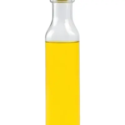 A Transparent Glass Bottle With Yellow Liquid Inside And A Transparent Cap Isolated On A White Background 20 81d4