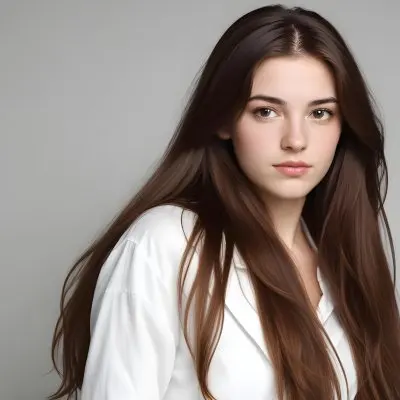 A White Woman 23 Years Old With Long Brown Hair In A Studio 11 1713