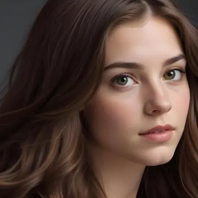 A White Woman 23 Years Old With Long Brown Hair In A Studio 12 D725