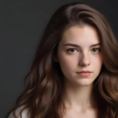 A White Woman 23 Years Old With Long Brown Hair In A Studio 21 A58e