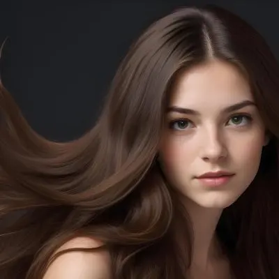 A White Woman 23 Years Old With Long Brown Hair In A Studio 23 E9df