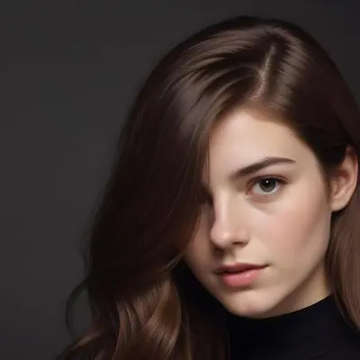 A White Woman 23 Years Old With Long Brown Hair In A Studio 6 6d51