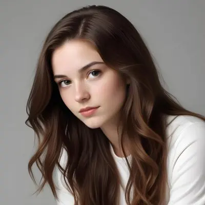 A White Woman 23 Years Old With Long Brown Hair In A Studio 9 20fd