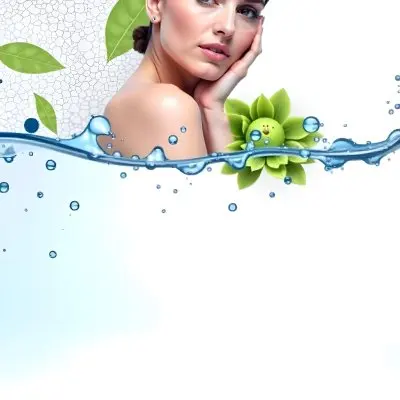A White Woman Age 28 With Green Hair In A Water Splash With Green Leaves White Background 11 B742