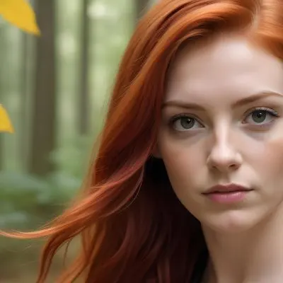 A White Woman With Red Hair 25 Years Old In A Forest 17 Cf62