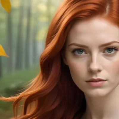 A White Woman With Red Hair 25 Years Old In A Forest 2 Ff3d