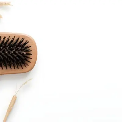 A Wooden Hairbrush With Natural Bristles On A White Background 9 2a5b