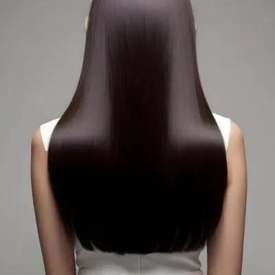 A Young Asian Woman With Long Straight Dark Brown Hair 13